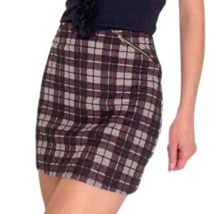 Princess VERA WANG Designer Quilted Plaid Mini Skirt Y2K POSH 90s Junior's 9 GUC